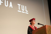 Prorektorka TUL Lenka Burgerová během promoce absolventů Fakulty umění a architektury TUL. Foto: Adam Pluhař, TUL
