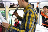 Autorská čtení v tramvaji.