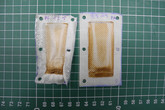 Použité membránové  filtry ze dvou různých materiálů
