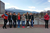 Exkurze v Innsbrucku. Lukáš Müller třetí zleva