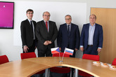 Zleva Pavel Mokrý, Miroslav Brzezina, Michail Ledenev a Petr Lenfeld