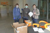 Tým CxI před předáním vytištěných dílů lékařům. Zleva: Filip Véle, Michal Ackermann a Jiří Šafka.