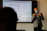 Přednáška profesora Davida Lukáše o nanotechnologiích. Foto: Adam Pluhař, TUL