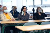 Dotazy na Aleše Kocourka měla i docentka Šárka Laboutková. Foto: Radek Pirkl, TUL