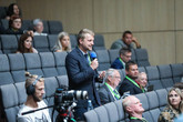 Dotaz z pléna během panelové diskuse LIDI v DIGI. Foto: Petr Weinlich, TUL