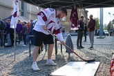 Návštěvníci si mohli vyzkoušet hokejový trenažér. Foto: Adam Pluhař, TUL