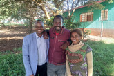 Finalisté start-upového kurzu. Zleva Martin Tango, Boniface Alfred Gadye a Catherine Mbata. Foto: OL