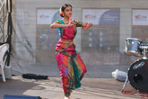 Ukázka indického tance Bharathanatyam v podání Mridini Kasavaraju. Foto: Adam Pluhař, TUL