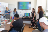 Studenti představují svůj projekt »Digital Tools TUL – TUD«. Foto: archiv EF TUL