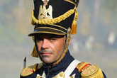 Pavel Kmoch v uniformě z doby napoleonských válek. Foto: Archiv Pavla Kmocha