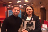 Svjtalana Cichanouská s Davidem Svobodou na setkání se členy ESU v Praze. Foto: archiv Davida Svobody