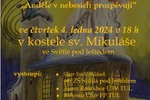TŘÍKRÁLOVÝ KONCERT 4. LEDNA V 18H SVĚTLÁ POD JEŠTĚDEM