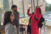 Mariam Raza z Conestoga College se na TUL setkala i s kanadskými studenty Agustinou a Saadem, kteří byli právě v Liberci na studijním pobytu. Foto: archiv Fakulty strojní TUL