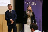 Vojtěch Šíp a Jana Hlaváčová představují projekt MediBuddy. Foto: Adam Pluhař