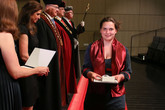 Josefína Váchová během promocí na Fakultě textilní. Foto: Adam Pluhař