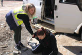Praktická simulace záchrany při hromadném neštěstí. Foto: Adam Pluhař