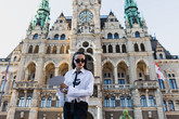 Studenti TUL proměnili náměstí Dr. Edvarda Beneše v Liberci v prostor pro společné stolování, kulturu a setkávání. Foto: Kryštof Susa