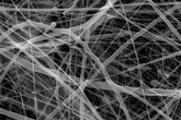 Nanovlákna pohledem elektronového rastrovacího mikroskopu. Foto: oddělení bionženýrství Katedry chemie FP TUL