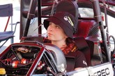 Pilotka Michelle Jandová v kokpitu Formule Božena. Foto: FS TUL Racing
