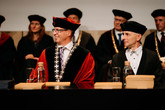 Rektor Aleš Kocourek a předseda Akademického senátu TUL Vlastimil Hotař. Foto: Zuzana Bajtová
