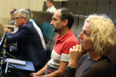 Z univerzitního workshopu o technologiích dvojího užití, jež mohou sloužit jak v civilní, tak ve vojenské oblasti. Foto: Adam Pluhař