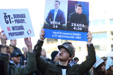 Protest na TUL proti rušení koncesionářských poplatků. Foto: Adam Pluhař