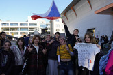 Protest na TUL proti rušení koncesionářských poplatků. Foto: Jiří Buršík