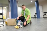Jakub Řehák a jeho robot R2D2