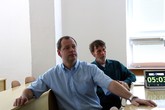 Prof. Iouri Kotorov (vpředu) a prof. Ari Stenroos